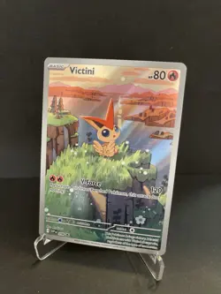 Victini Promo Illustration Rare SVP208 Pokemon Black Bolt White Flare Promo NM - Image 1