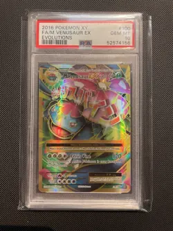 M Venusaur EX Full Art #100 PSA 10- Pokemon XY Evolutions (2016) - Image 1