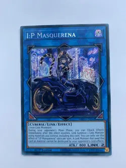 YUGIOH I:P MASQUERENA SECRET RARE NM RA02-EN042 1st ed - Image 1