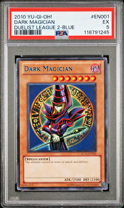 PSA 5 DL11-EN001 Dark Magician Blue Foil RARE Duelist League 2 2010 Yugioh Promo - Image 1