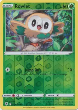 Rowlet 019/189 Reverse Holo Astral Radiance Pokemon Card NM - Image 1