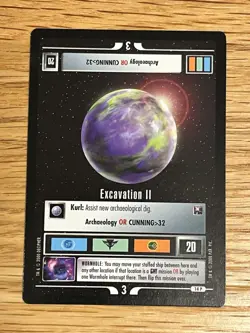 STAR TREK CCG ENHANCED PREMIERE CARD 14P EXCAVATION II 1e - Image 1