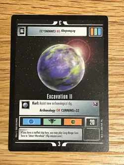 STAR TREK CCG ENHANCED PREMIERE CARD 14P EXCAVATION II 1e - Image 2