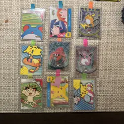 Vintage 1999 Pokemon Topps Card Lot 9 Cards Raichu Pikachu Foils Episodes - Image 1