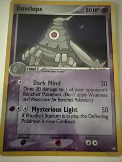 Pokemon TCG Dusclops EX Power Keepers 14 Rare Card - Lightly Played English - Image 1