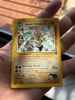 Pokemon TCG Giovanni's Machamp Holo Unlimited Rare Card Gym Challenge CLEAN - Image 4