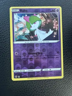 Ralts #67 2022 Sword & Shield - Silver Tempest Reverse Holo Pokemon Card - Image 3
