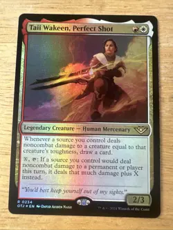 x1 Taii Wakeen, Perfect Shot OTJ MTG 234 FOIL RARE M/NM 1x - Image 1