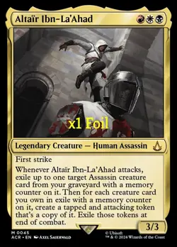 MTG Foil Universes Beyond: Assassin's Creed ACR Altair Ibn-La'Ahad MINT - Image 1