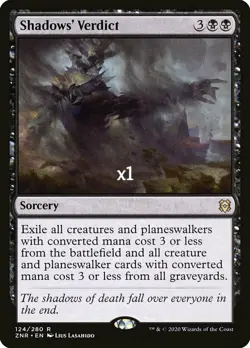 MTG Zendikar Rising ZNR Shadows' Verdict MINT - Image 1