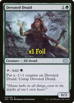 MTG Foil Double Masters 2022 2X2 Devoted Druid NM - Image 1