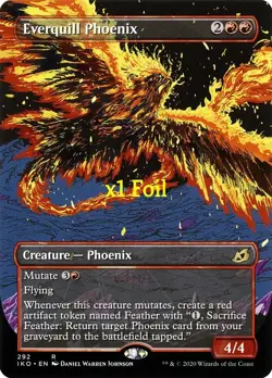 MTG Foil Showcase Ikoria: Lair of Behemoths IKO Everquill Phoenix MINT - Image 1