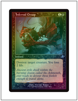 1x Infernal Grasp, Retro Frame Foil, Innistrad Remastered, Magic MTG NM - Image 1