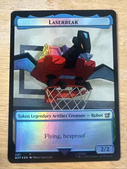 MTG Magic Transformers Commander X1 FOIL Laserbeak / Powerstone Token NM - Image 1