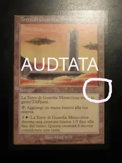 mtg magic MISPRINT no edition symbol Forbidding Watchtower ITALIAN torre di - Image 1