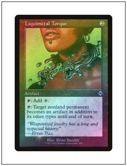 1x Liquimetal Torque, Retro Frame Foil, Modern Horizons 2, Magic MTG NM - Image 1