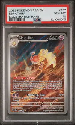 PSA 10 GEM MINT Espathra 197/182 Illustration Rare Paradox Rift Pokemon Card - Image 1