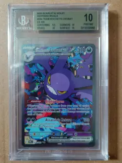 2025 POKEMON DRI SPECIAL ILLUSTRATION RARE #234 TEAM ROCKET'S CROBAT EX BGS 10 - Image 1