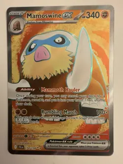 Pokemon Mamoswine ex 174/159 Journey Together Ultra Rare Full Art Holo NM - Image 1
