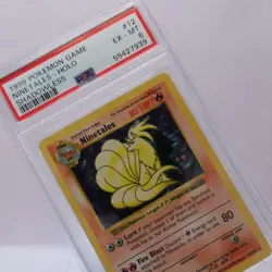 Pokemon TCG - Ninetales 12/102 Base Set Holo Rare Shadowless - PSA 6 EX/MT - Image 1