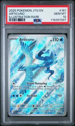 2025 Pokemon EN Journey Together Articuno #161 Illustration Rare PSA 10 161/159 - Image 1