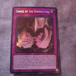 Yugioh Songs Of The Dominators ALIN-EN078 1st Edition Secret Rare NM Presale - Image 1