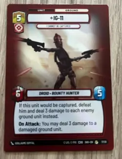 IG-11 I Cannot Be Captured Star Wars Unlimited Holo Promo Card SHD 17/20 Rare - Image 1