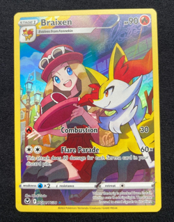 Pokemon Card Braixen TG01/TG30 Trainer Gallery Rare Silver Tempest NM/LP - Image 1