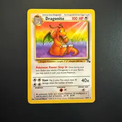Dragonite 19/62 Fossil Non Holo Rare Pokemon Card WOTC 1999 Vintage Set LP - Image 1
