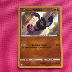 Pokemon Card Galarian Yamask SV065/SV122 Shining Fates Shiny Vault Holo Rare NM - Image 1