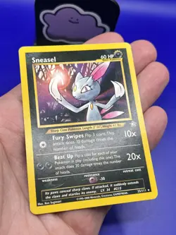 Pokemon Card Neo Genesis Sneasel 25/111 Rare Non Holo MP+ - Image 3