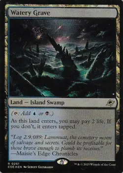 MTG - Watery Grave *Foil* Edge of Eternities Set N/M Rare Land - Image 1