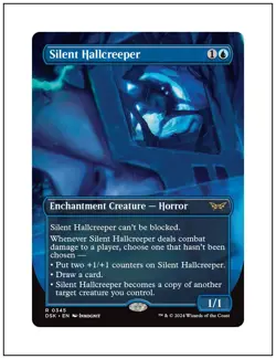 1x Silent Hallcreeper, Borderless Art, Duskmourn, Magic MTG NM - Image 1