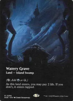 MTG - Watery Grave (Borderless) Edge of Eternities Set N/M Land - Image 1