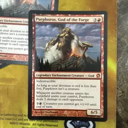 Playset 4 Near Mint Purphoros, God Of The Forge MTG. Journey Into Nyx - Image 2