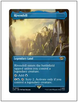1x Rivendell, Borderless Art 0344, Lord of the Rings, Magic MTG NM - Image 1