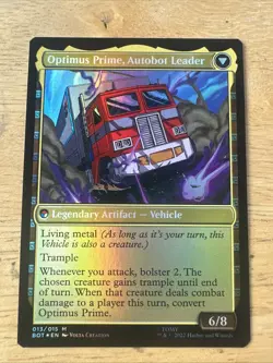 MTG Universes Beyond Transformers #013 Optimus Prime, Hero / Autobot Leader Foil - Image 2