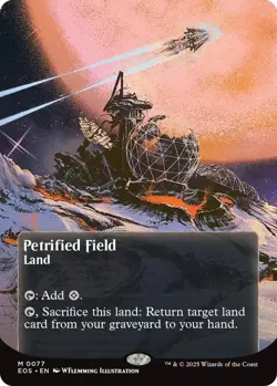 Petrified Field (0077) - Borderless - Edge of Eternities - MTG Magic - Image 1