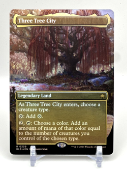 MTG: Three Tree City - Foil - Borderless - Bloomburrow Rare #0337 - Image 1
