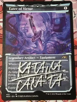 MTG Magic Artist Proof AP Signed 刀 彼方 / KATANA CANATA / Eater of Virtue English - Image 2