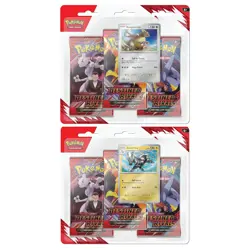 Pokemon TCG Destined Rivals 3 Pack Blister (Lot Of 2) Kangaskhan & Zebstrika NEW - Image 1