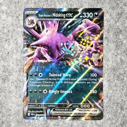 Pokemon TCG Team Rocket's Nidoking ex 039/182 Destined Rivals Holo Double Rare - Image 1