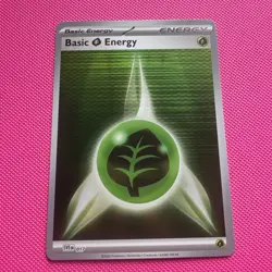 Pokemon TCG * WHITE FLARE BASIC ENERGY REVERSE HOLO SVE 017 GREEN FRESH PK - Image 1