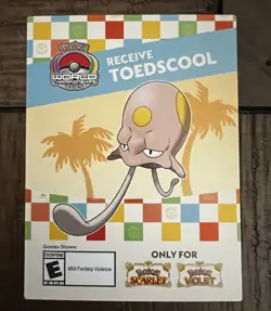 Exclusive Pokemon Worlds Anaheim 2025 Toedscool Code Scarlet or Violet Game - Image 1