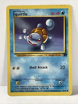 Pokemon TCG Squirtle 68/82 1st Edition Team Rocket Non-Holo 1999-2000 - Image 1