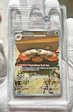 2025 Pokemon S&V Destined Rivals - Crustle #186/182 IR - TAG 10 - PSA - Low Pop - Image 2