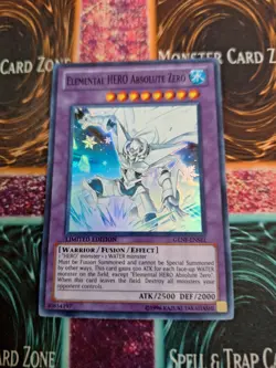 Yugioh Elemental Hero Absolute Zero GENF-ENSE1 Super Rare Limited Near Mint - Image 1