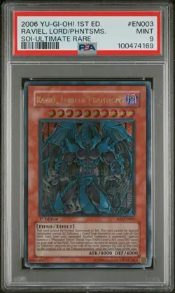 PSA 9 YUGIOH Raviel, Lord of Phantasms (UTR) SOI-EN003 1st Edition Ultimate Rare - Image 1