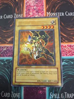Yugioh Elemental HERO Sparkman YSD-ENS01 Ultra Rare Limited Moderately Played - Image 1