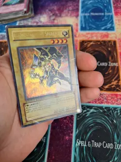 Yugioh Elemental HERO Sparkman YSD-ENS01 Ultra Rare Limited Moderately Played - Image 3